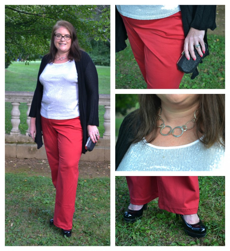 plus size red pants