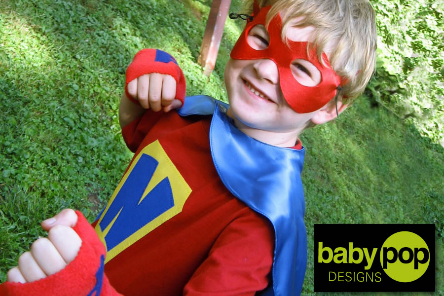 boy in a superhero costume