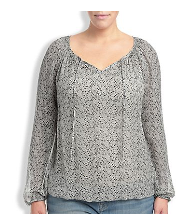 plus size peasant top