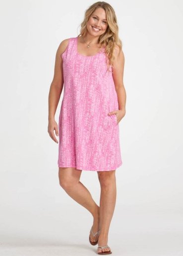 plus size pink tank dress 