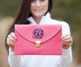 Monogrammed Crossbody Clutches