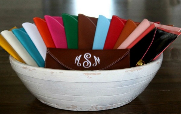 Monogrammed Crossbody Clutches 