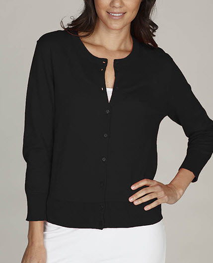 fresh produce basic black cardigan deal for plus 