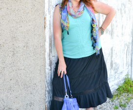Plus Size Fashion Over 40 Boho chic Great way to wear boho for a women over 40. My what I wore plus size fashion Blogger Sherry Aikens Biggirlsguide.com. #OOTD