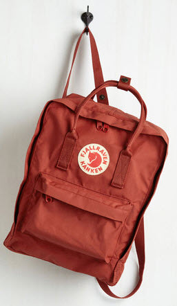 rust color backpack 