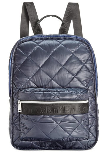 quilted nylon backpack from macys and clavin klien