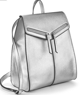 silver backpack 